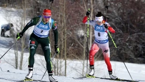 Kamila Żuk na trasie biegu pościgowego