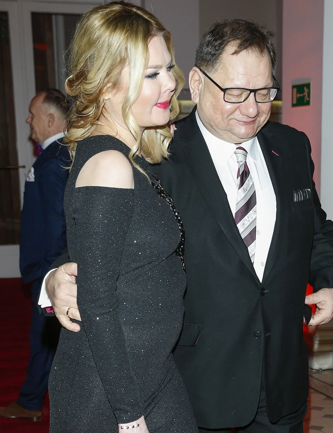 Ryszard Kalisz z żoną na tegorocznym Balu Dziennikarzy