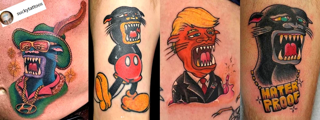 Wariacje na temat "Sucky Panther" są skrzętnie odnotowywane na instagramowym koncie "Sucky Tattoos"