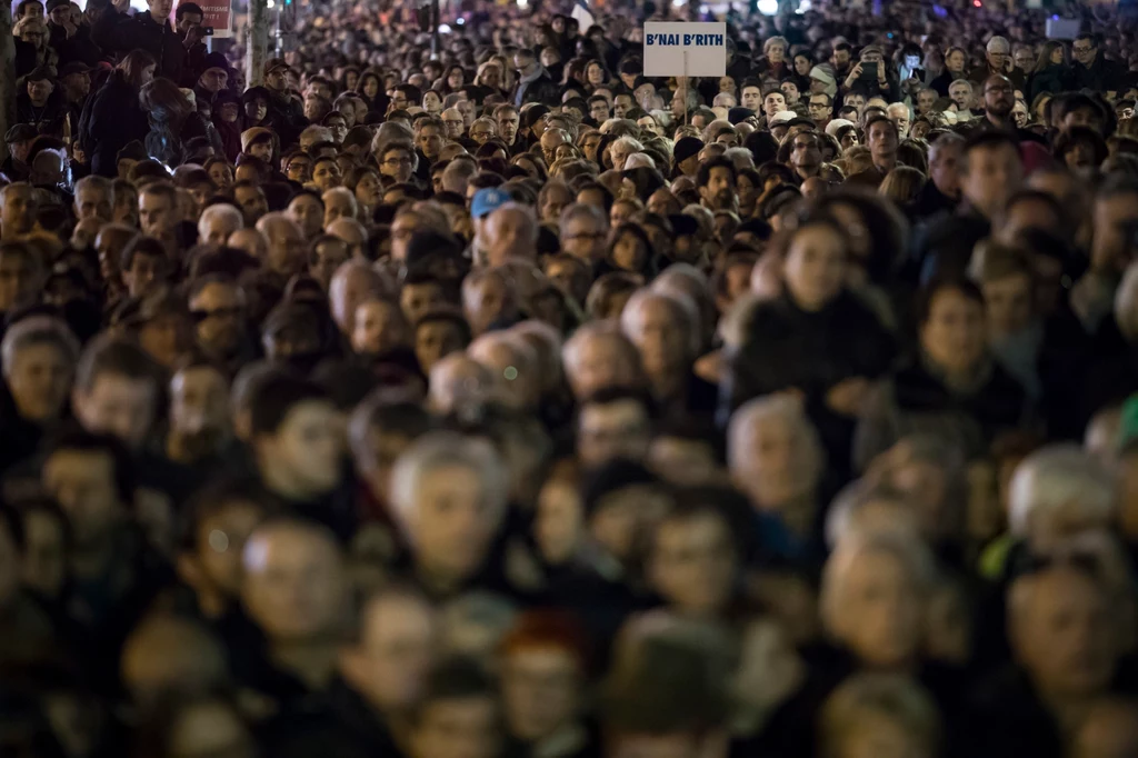 Manifestacje przeciwko narastającej fali antysemityzmu we Francji
