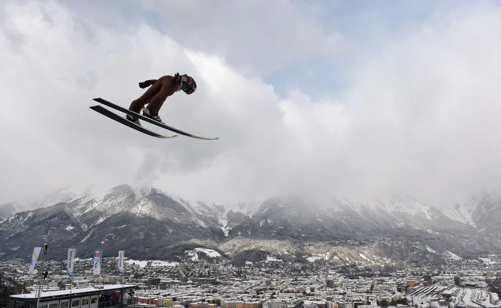 Kamil Stoch na skoczni Bergisel w Innsbrucku