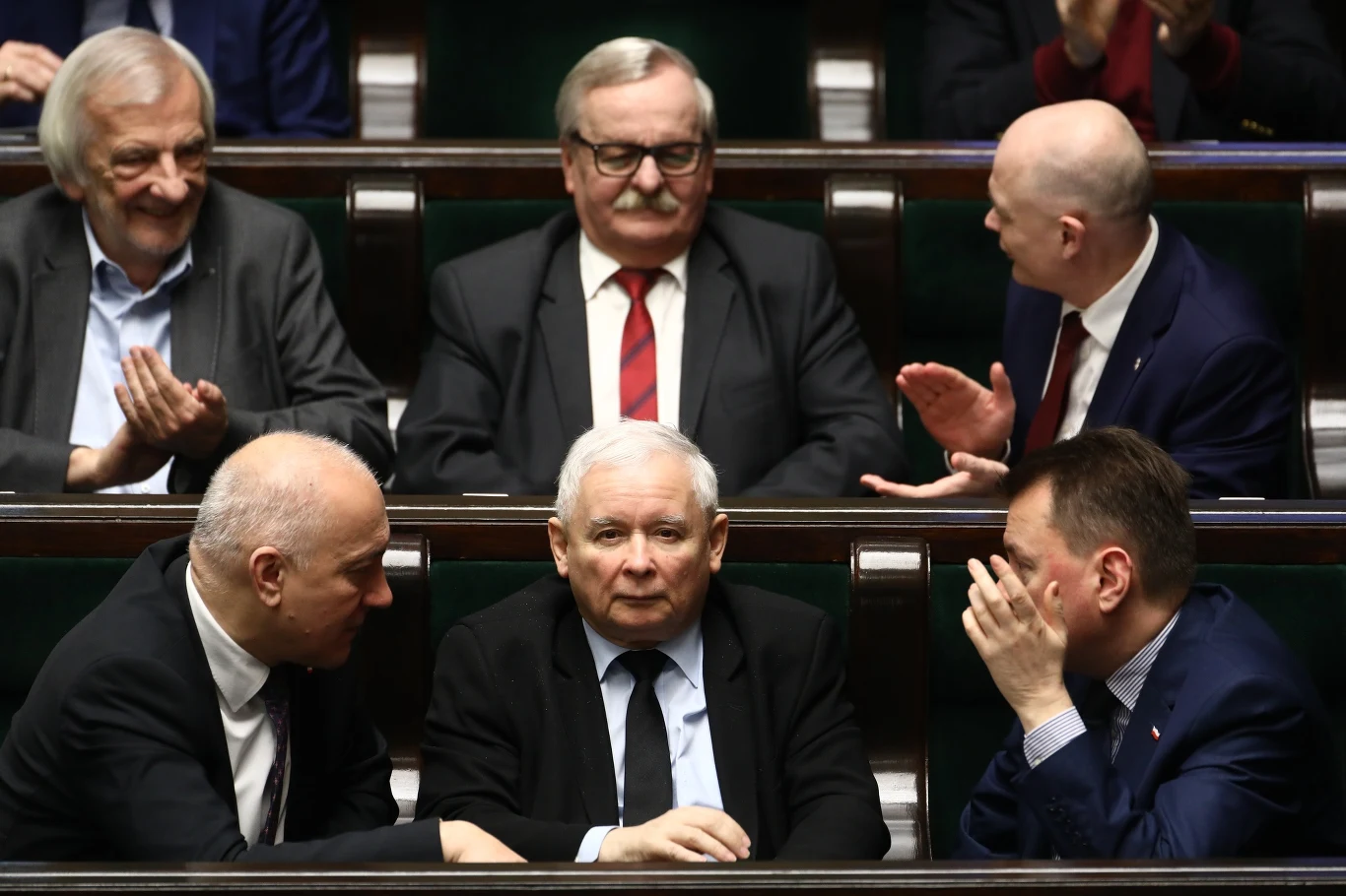 Joachim Brudziński, Jarosław Kaczyński i Mariusz Błaszczak Joachim Brudziński, Jarosław Kaczyński i Mariusz Błaszczak