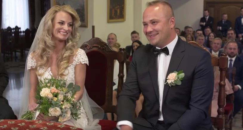 Anita i Adrian w dniu ślubu