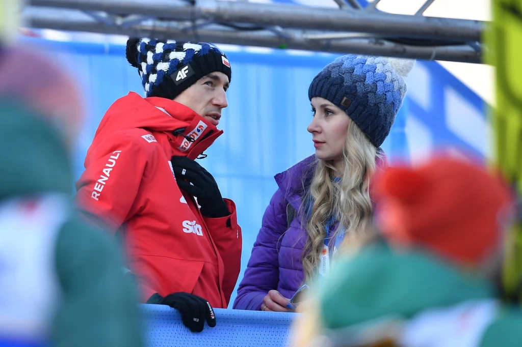 Kamil Stoch z żoną Kamil Stoch z żoną