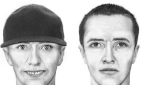 Portrety pamięciowe jednego z poszukiwanych oszustów