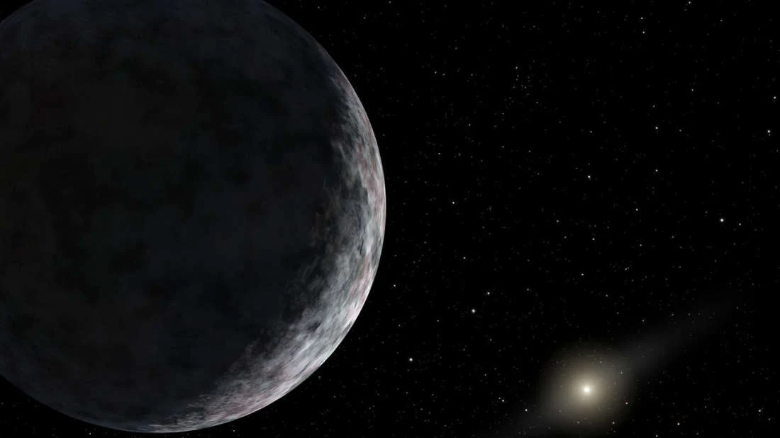 Wizja artystyczna jednej z planet karłowatych na granicy Układu Słonecznego Wizja artystyczna jednej z planet karłowatych na granicy Układu Słonecznego