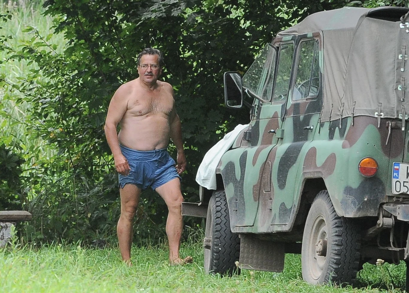 Bronisław Komorowski w Budzie Ruskiej podczas wakacyjnego urlopu