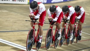 Szymon Sajnok, Adrian Kaiser, Szymon Krawczyk i Bartosz Rudyk podczas eliminacji 