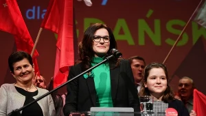 Aleksandra Dulkiewicz podczas wieczoru wyborczego