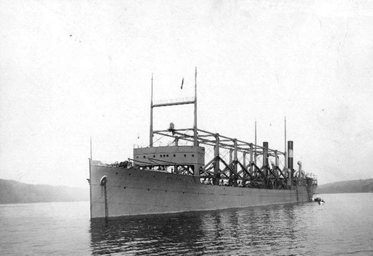 USS "Cyclops" na rzece Hundson w 1911 roku