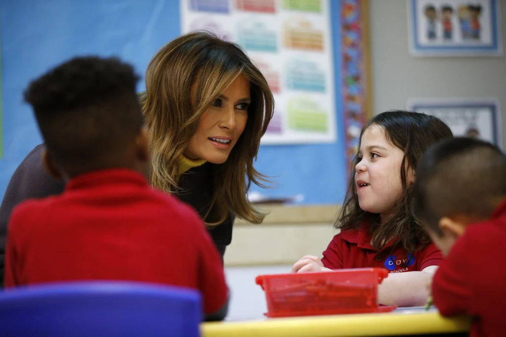 Melania Trump podczas trasy Be Best, fot. AP/Associated Press/East News Melania Trump podczas trasy Be Best, fot. AP/Associated Press/East News
