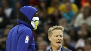 Trener Golden State Warriors Steve Kerr i Kevin Durant