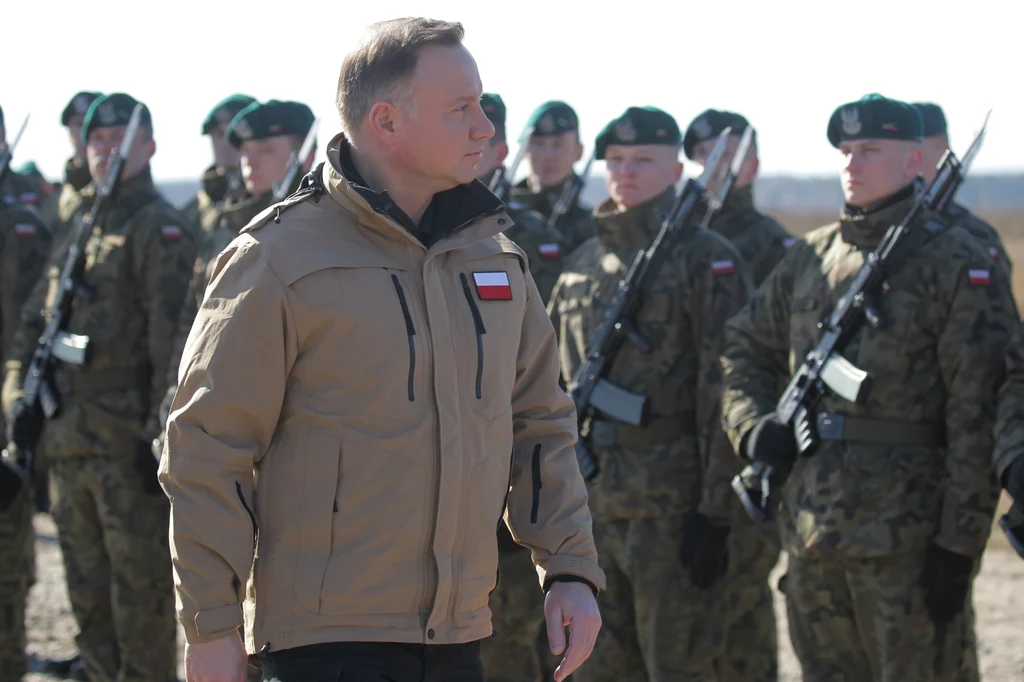 Prezydent Andrzej Duda na poligonie w Orzyszu Prezydent Andrzej Duda na poligonie w Orzyszu