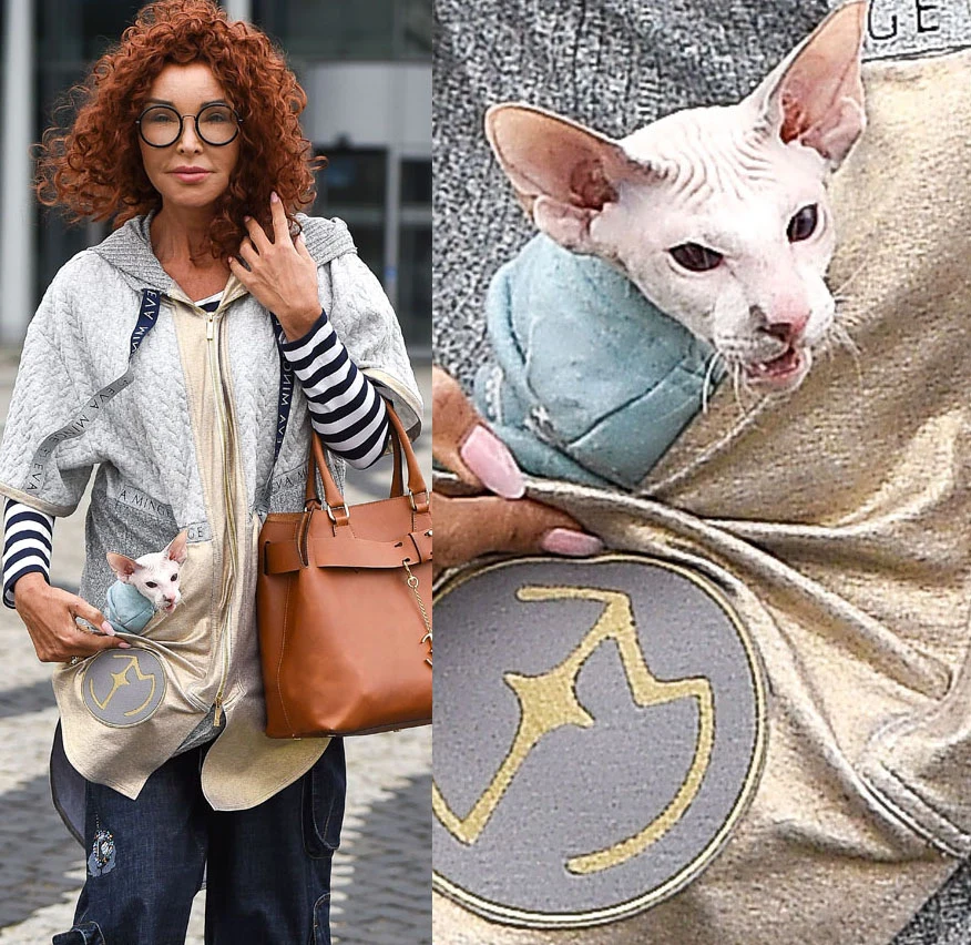 Ewa Minge z kotem Ewa Minge z kotem