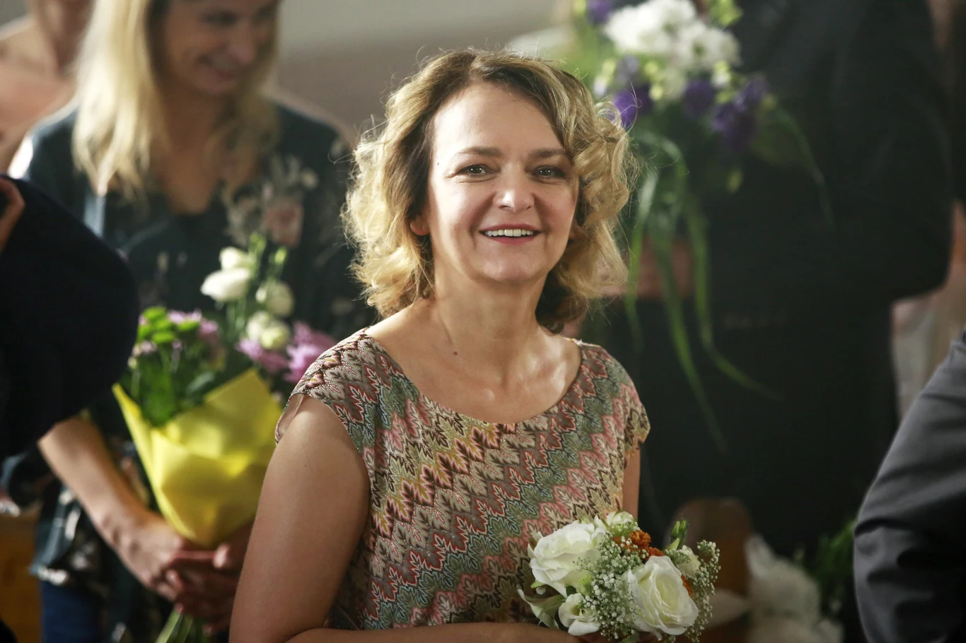 Izabela Dąbrowska na planie serialu "Blondynka" (2018)