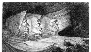 Trzy czarownice. Ilustracja do "Makbeta" Williama Szekspira, fot. COLLECTION VIOLLET, Roger Viollet