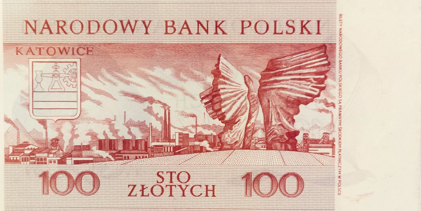 Banknot z tajnej serii E-71 - "Miasta Polskie" Banknot z tajnej serii E-71 - "Miasta Polskie"