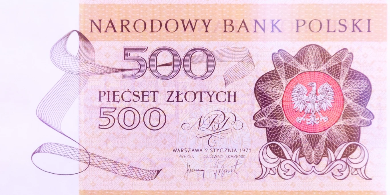 Banknot z tajnej serii E-71 - "Miasta Polskie" Banknot z tajnej serii E-71 - "Miasta Polskie"