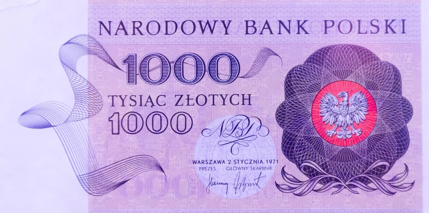 Banknot z tajnej serii E-71 - "Miasta Polskie" Banknot z tajnej serii E-71 - "Miasta Polskie"