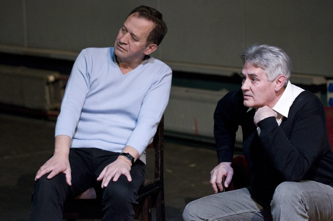 Florian Staniewski i Mirosław Krawczyk na próbie spektaklu "Poskromienie złośnicy" (2008), fot. Magdalena Ubysz