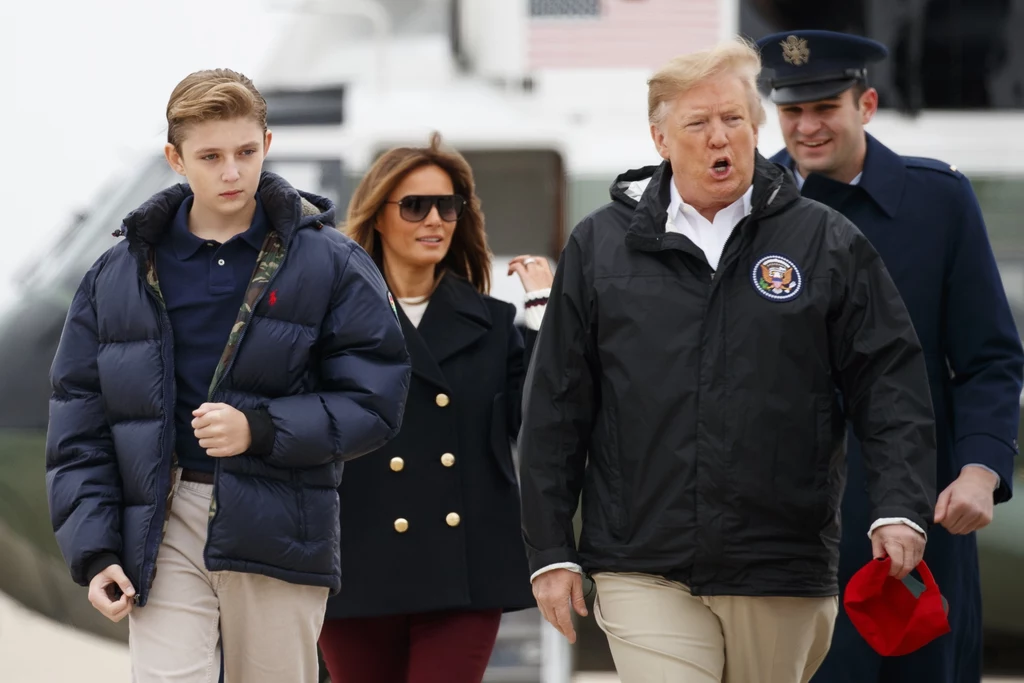 Melania, Baron i Donald Trumpowie Melania, Baron i Donald Trumpowie