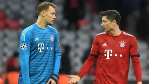 Manuel Neuer w rozmowie z Robertem Lewandowskim