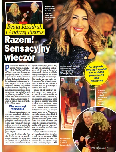 O Beacie Kozidrak i Andrzeju Pietrasie pisze "Życie na gorąco"