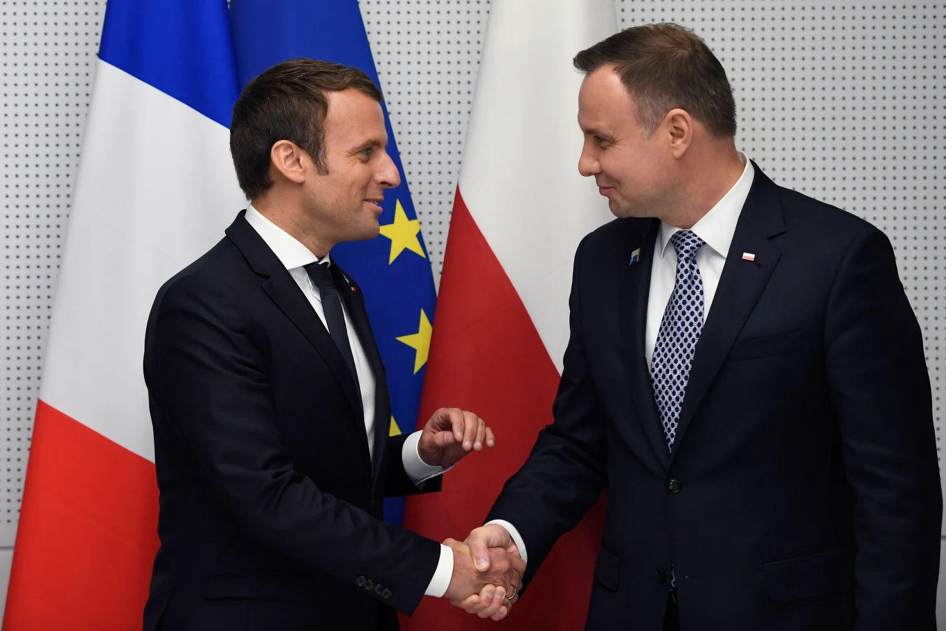 Emmanuel Macron i Andrzej Duda w Brukseli w 2017 r. Emmanuel Macron i Andrzej Duda w Brukseli w 2017 r.