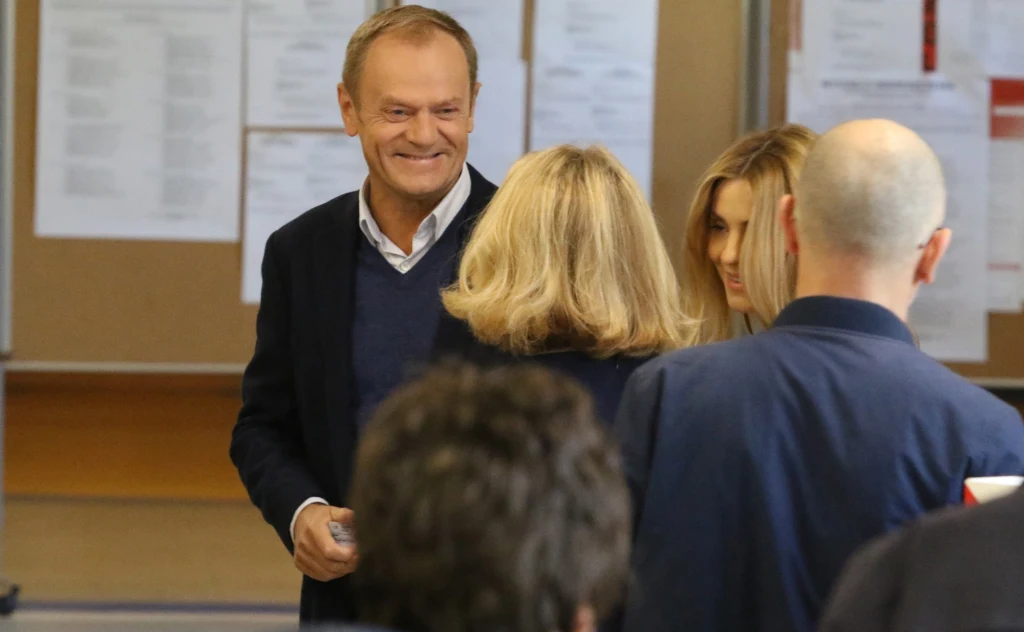 Donald Tusk z córką i żoną/fot. Michal Fludra/NurPhoto via ZUMA Press