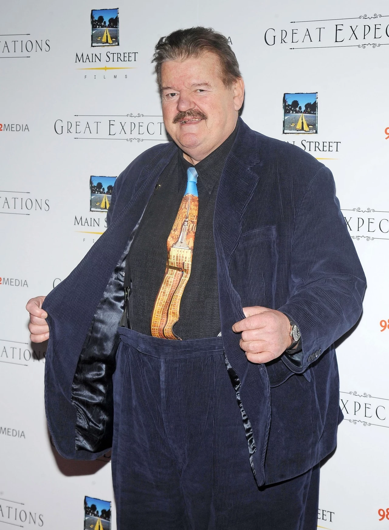 Robbie Coltrane podczas premiery filmowej. Robbie Coltrane podczas premiery filmowej.