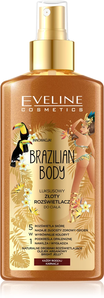 Brazilian Body Eveline Cosmetics Luksusowy złoty rozświetlacz do ciała