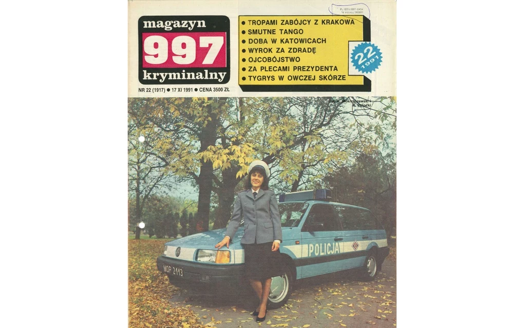 Listopad 1991, passat B2 kombi na okładce czasopisma "997"