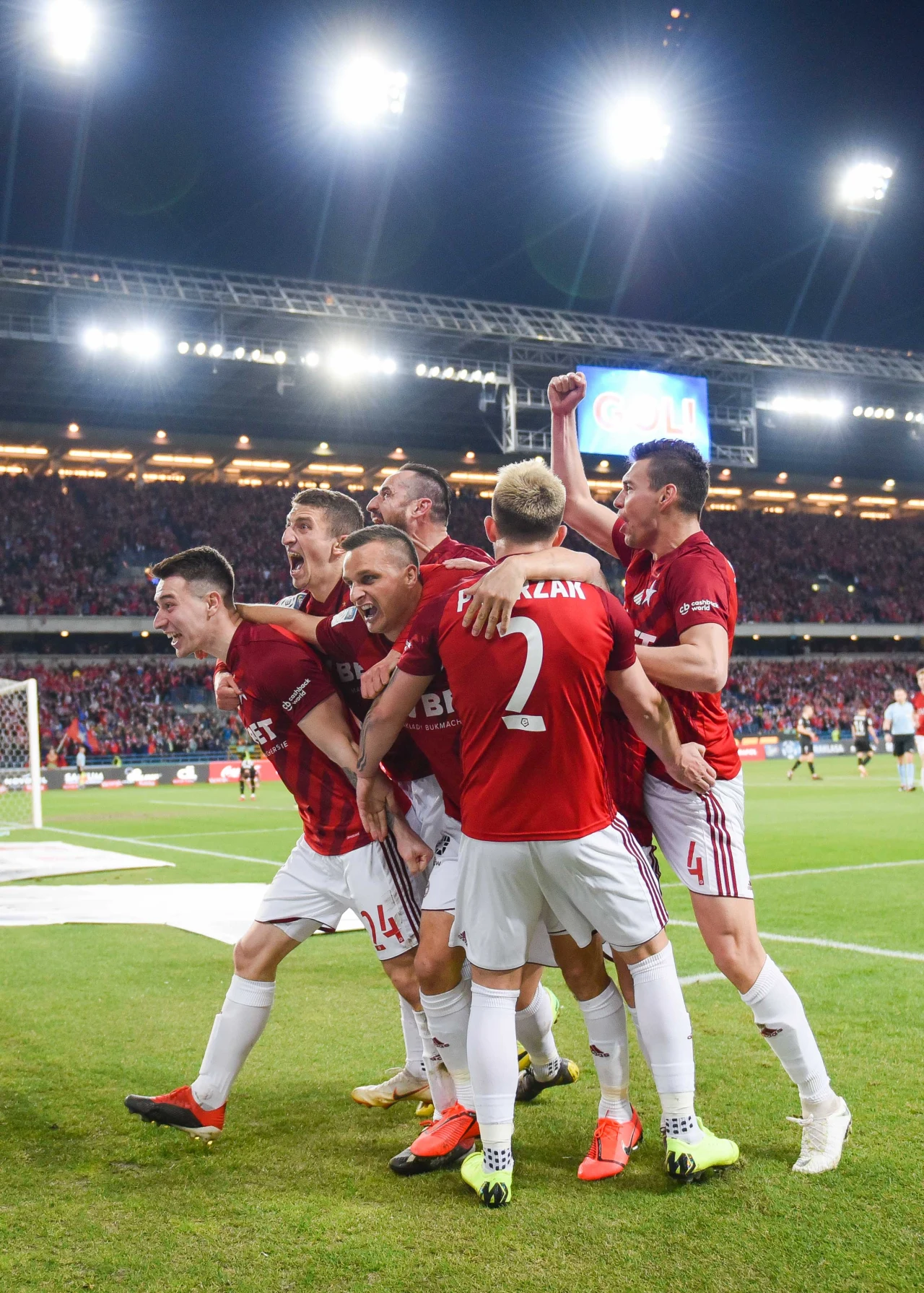 Radość piłkarzy Wisły Kraków Radość piłkarzy Wisły Kraków