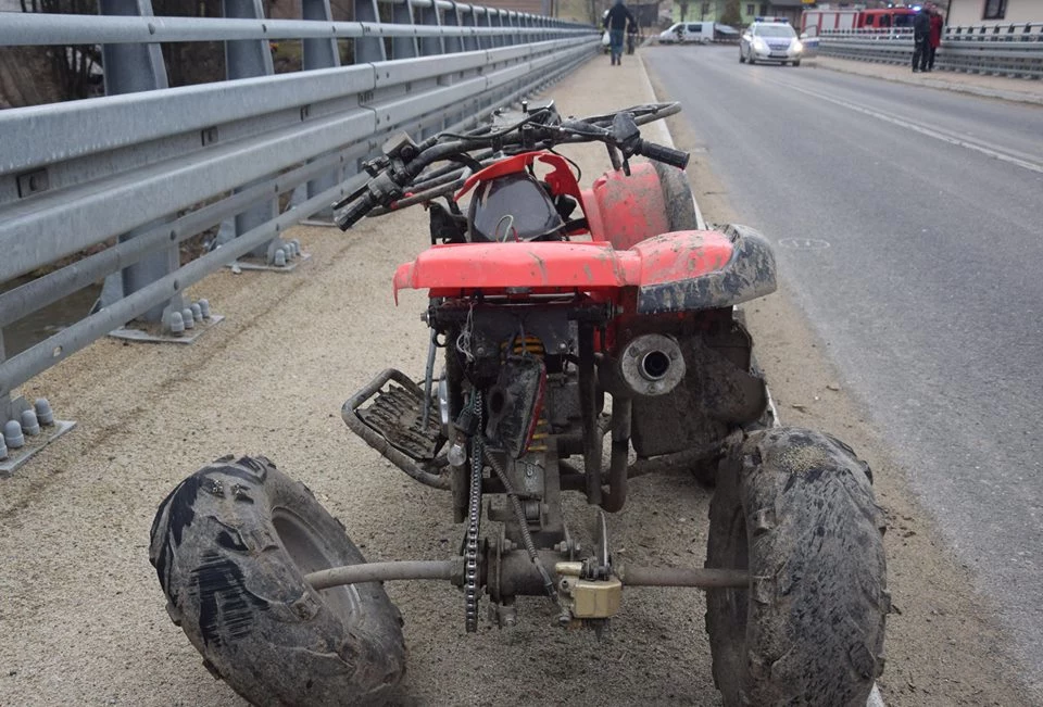 Quad, którym jechał 9-latek