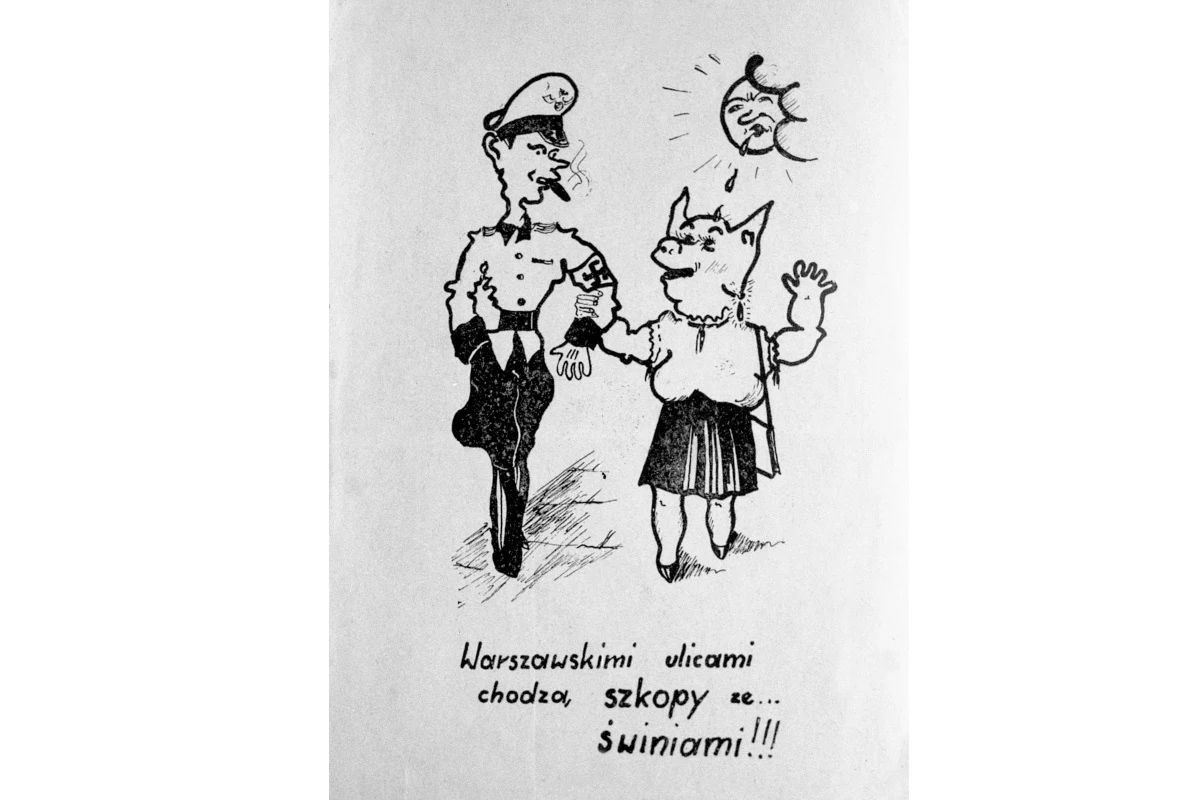 Ulotka z 1942 roku piętnująca intymne relacje Polek z okupantem Ulotka z 1942 roku piętnująca intymne relacje Polek z okupantem