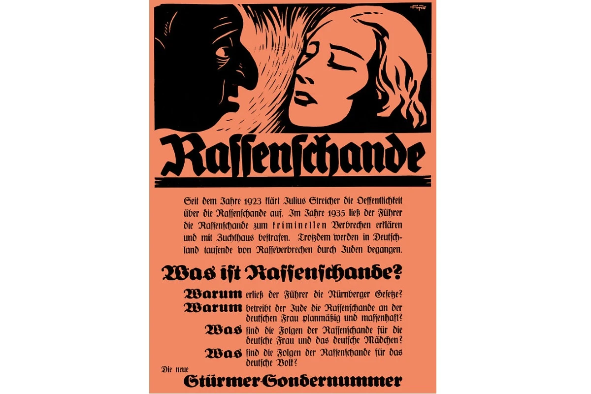 Niemców ostrzegano przed "Rassenschande", czyli mieszaniem ras Niemców ostrzegano przed "Rassenschande", czyli mieszaniem ras