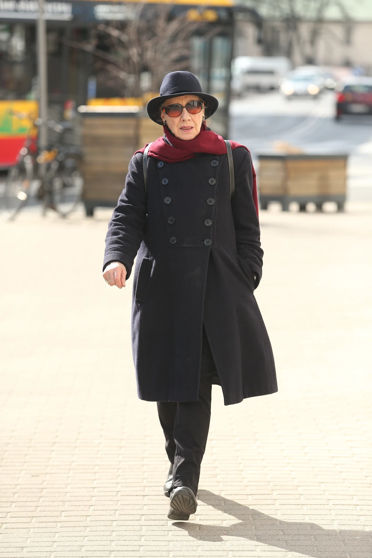 Maja Komorowska na pogrzebie Zofii Czerwińskiej