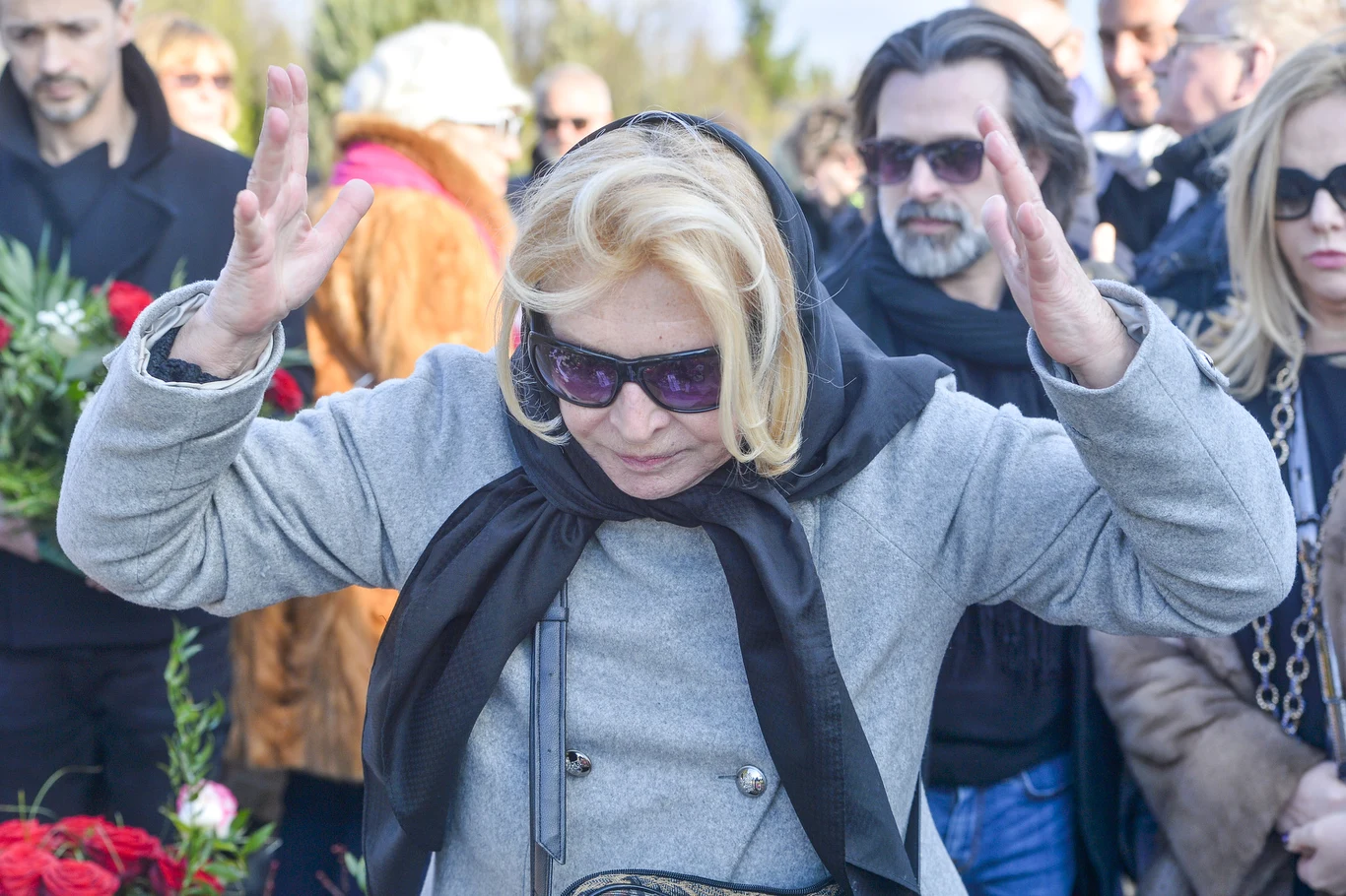 Ewa Wiśniewska na pogrzebie Zofii Czerwińskiej