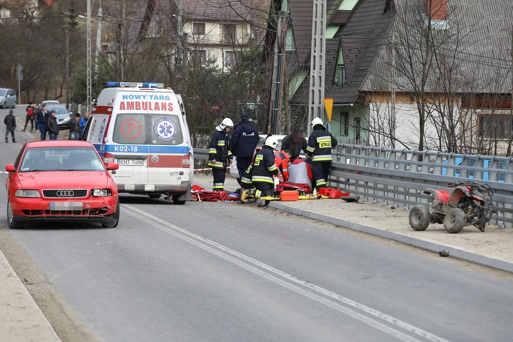 Wypadek, w którym ciężko ranny został jadący quadem 9-latek. Dziecko zmarło w szpitalu