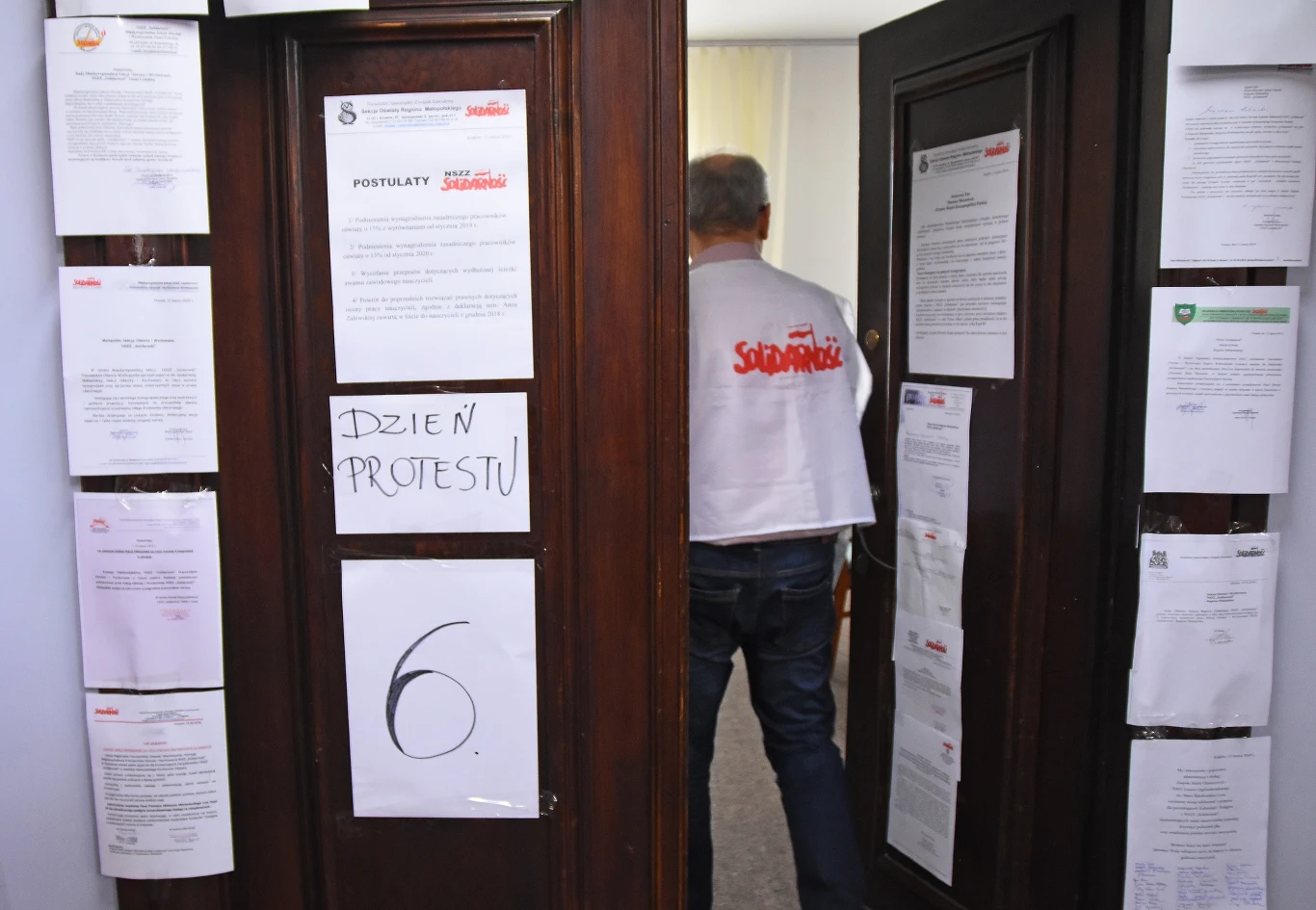 Protest okupacyjny w krakowskim kuratorium