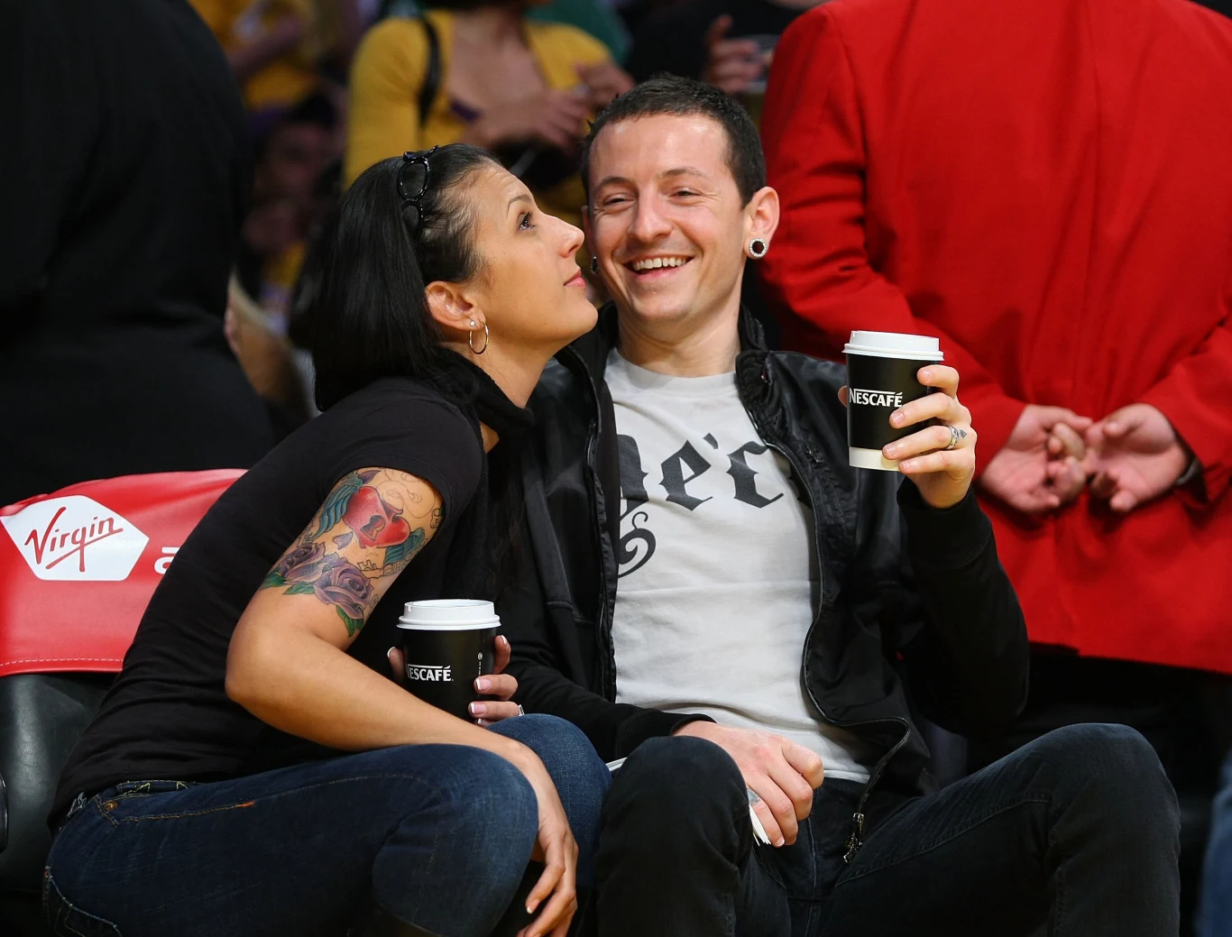 Chester Bennington i Talinda Bennington w 2008 roku Chester Bennington i Talinda Bennington w 2008 roku