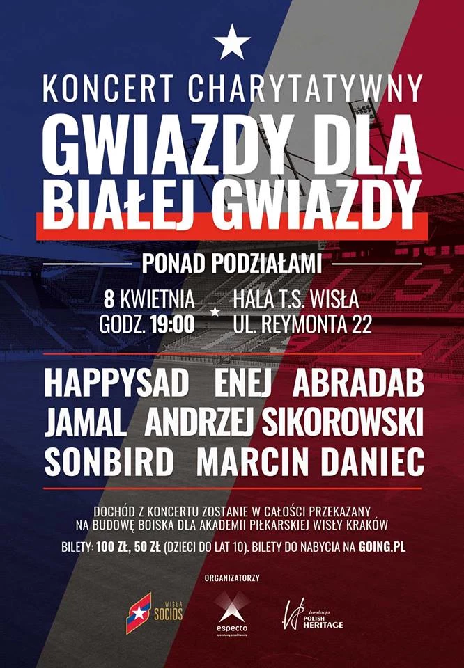 Koncert odbędzie się 8 kwietnia w Krakowie