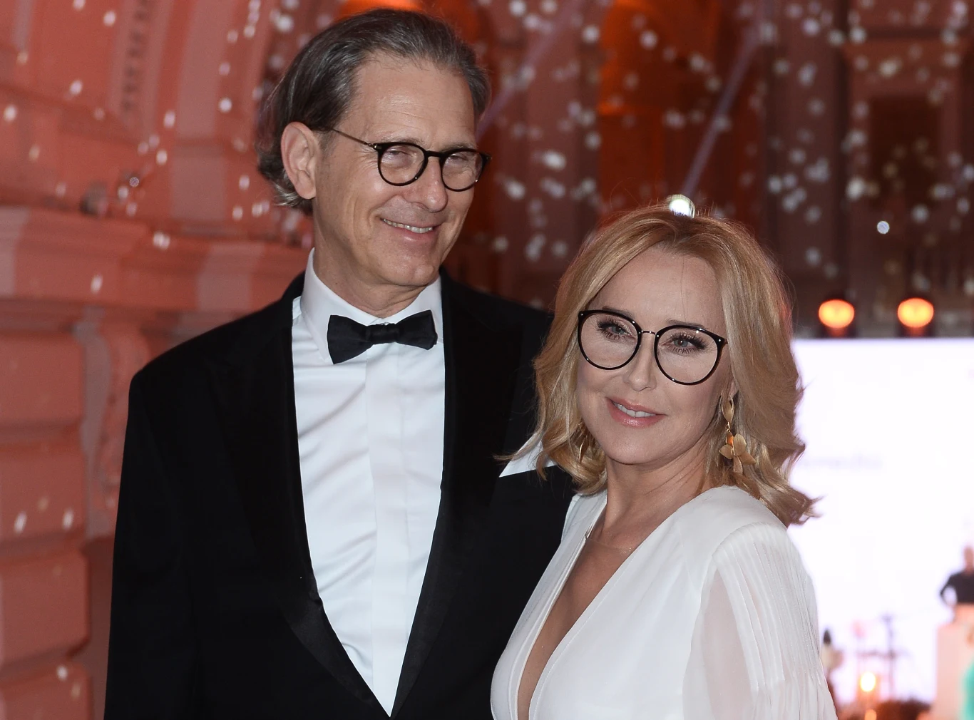 Agata Młynarska z mężem podczas Charytatywnego Balu Dziennikarzy. Warszawa