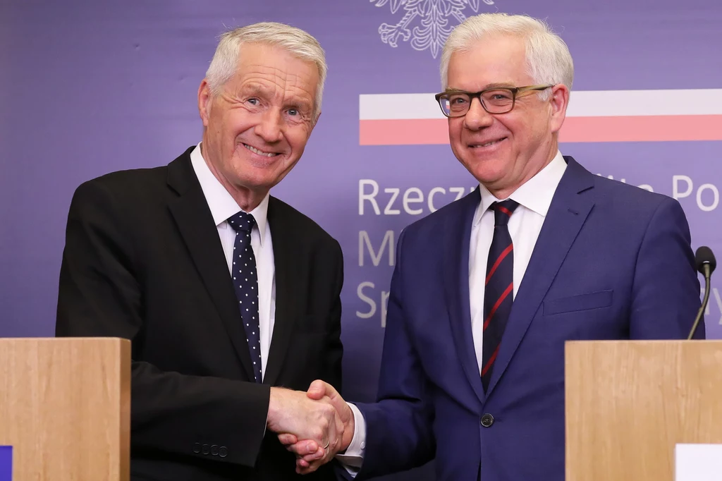Szef MSZ Jacek Czaputowicz i sekretarz generalny Rady Europy Thorbjoern Jagland Szef MSZ Jacek Czaputowicz i sekretarz generalny Rady Europy Thorbjoern Jagland
