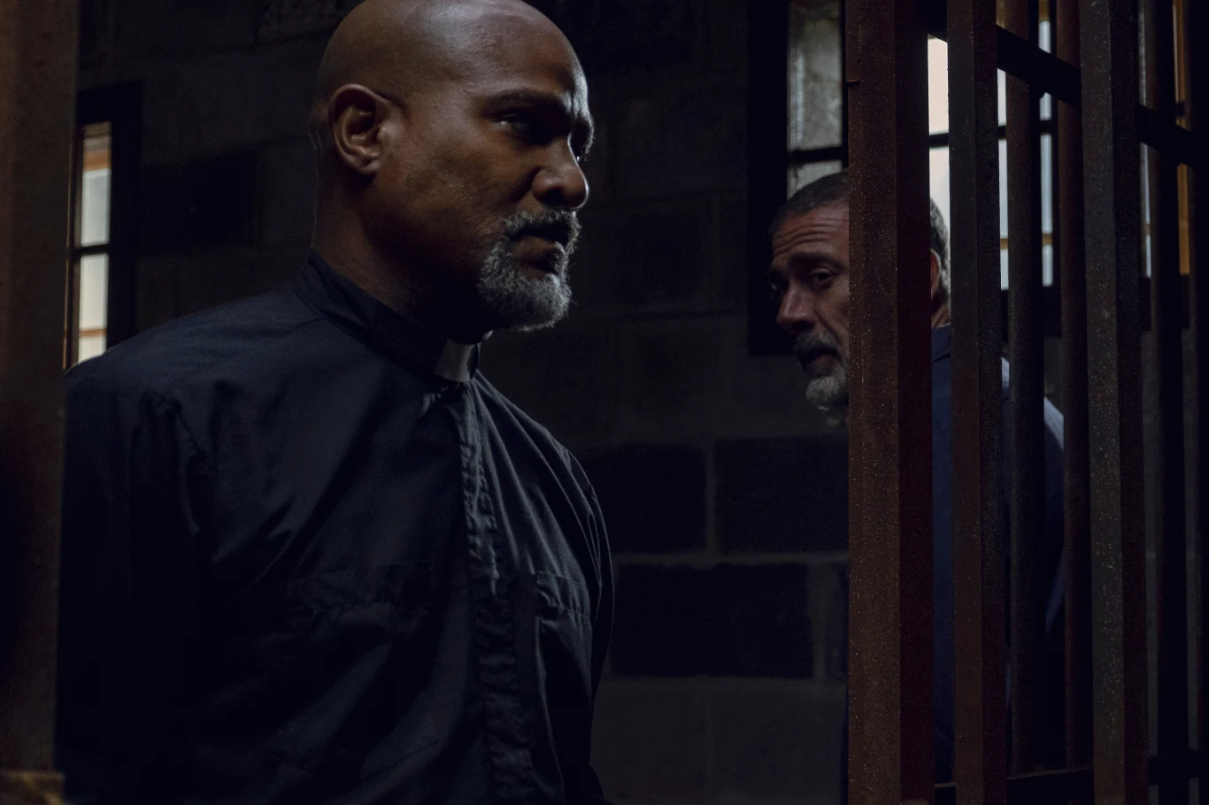 "The Walking Dead": Gabriel (Seth Gilliam), Negan (Jeffrey Dean Morgan) "The Walking Dead": Gabriel (Seth Gilliam), Negan (Jeffrey Dean Morgan)