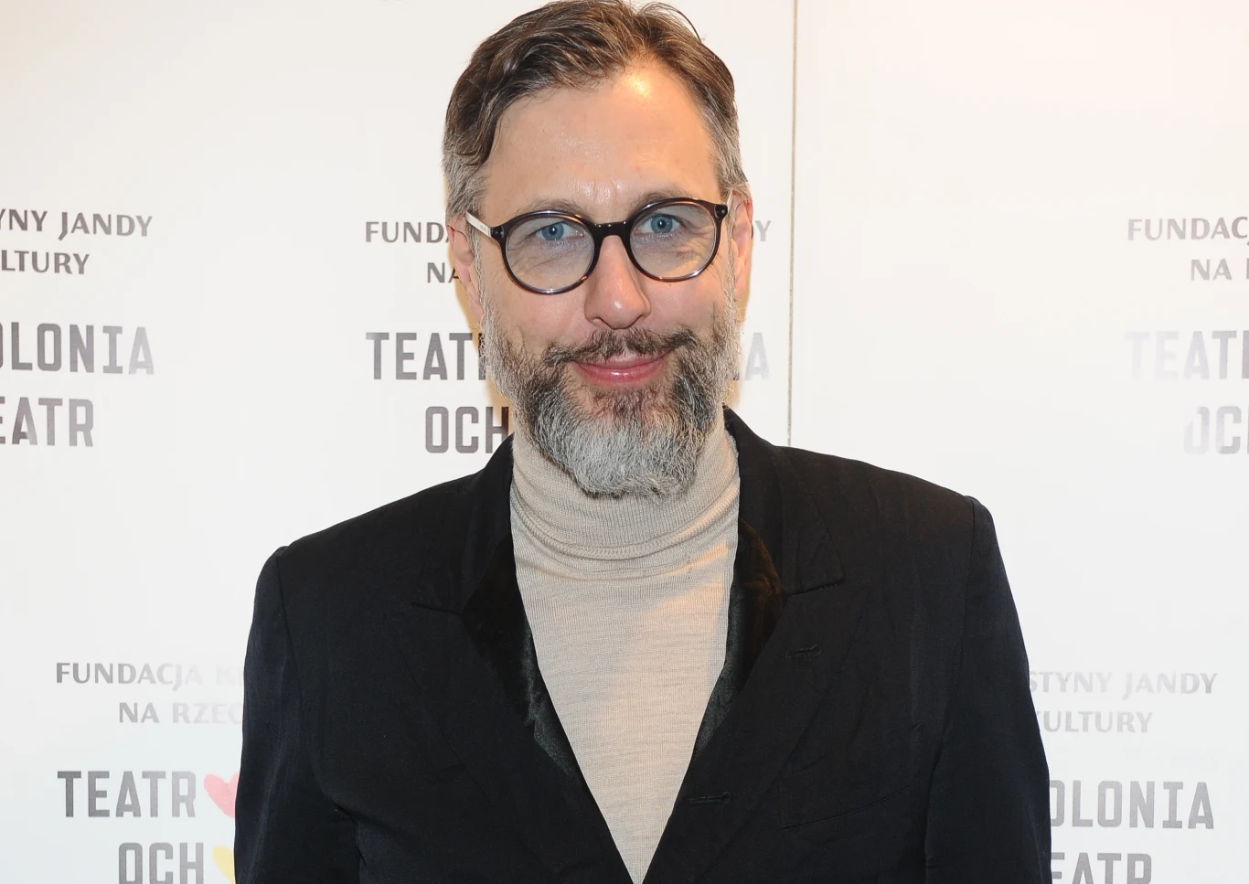 Szymon Majewski podczas premiery w Teatrze Polonia Szymon Majewski podczas premiery w Teatrze Polonia