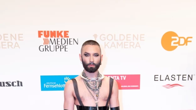 Conchita Wurst była jednym z gości rozdania nagród filmowych Golden Camera w Berlinie. Zobacz zdjęcia z czerwonego dywanu!