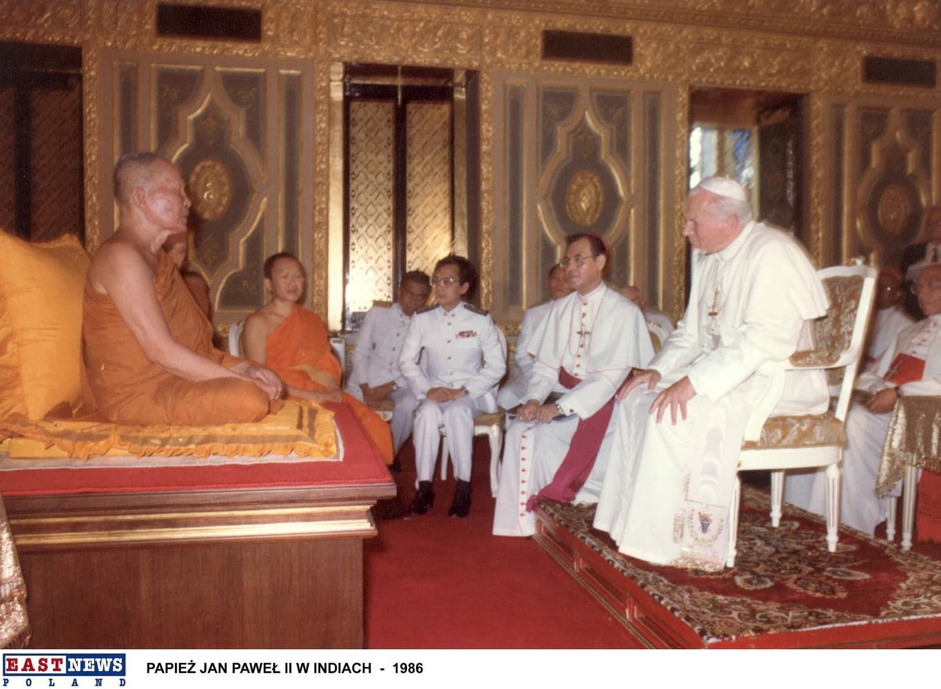 Jan Paweł II podczas wizyty w Indiach