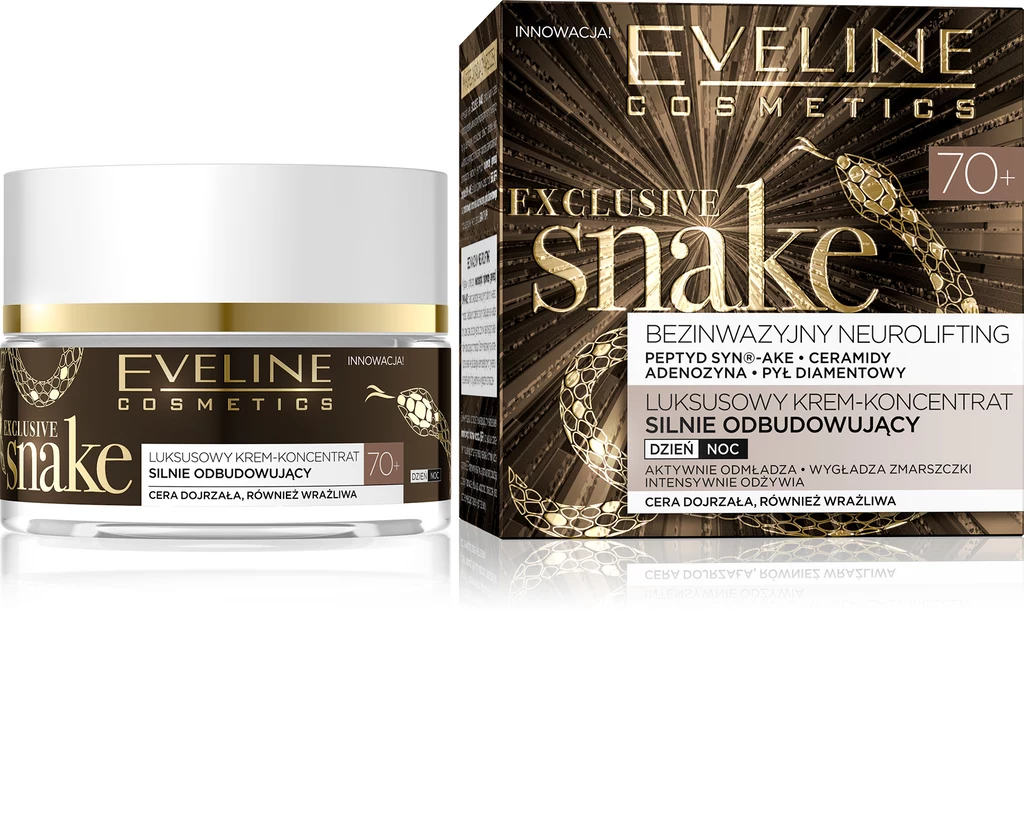 Eveline Cosmetics Exclusive Snake luksusowy krem-koncentrat silnie odbudowujący 70+