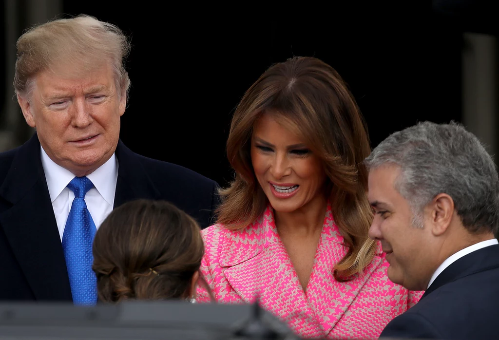 Donald Trump, Melania Trump, prezydent Kolumbii Donald Trump, Melania Trump, prezydent Kolumbii